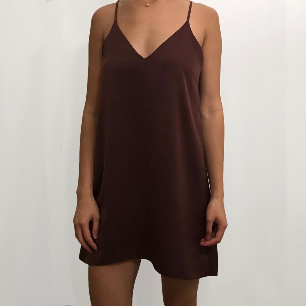 Burgundy Slip Dress